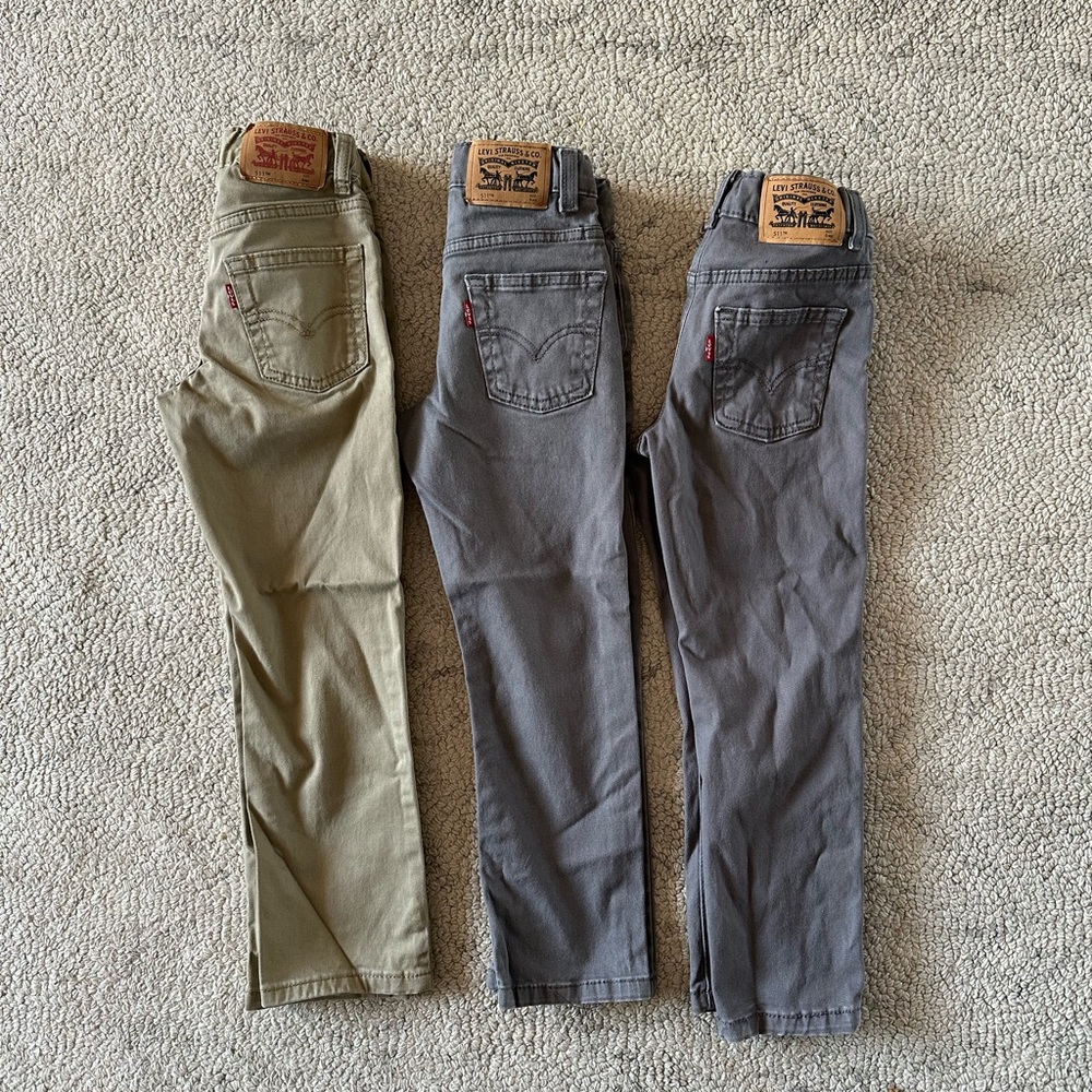 Levi's Kids' Khaki and Gray Jeans Set